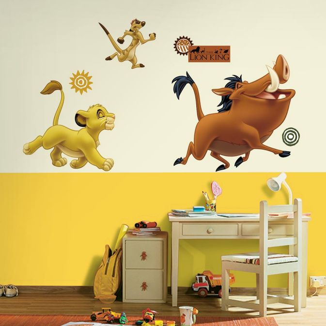 Kids Playroom Wall Sticker The Lion King-Timon and Bumbaa